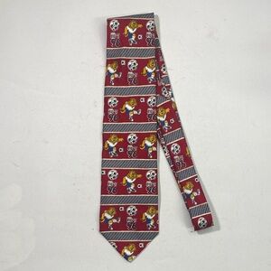 Men's Red uefa euro 96 Soccer Novelty Tie